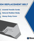 Deck Belt Replacement 140 Inch By 5/8 Inch Raw Edge OEM For Scag Style Decks Replaces 481558 Durable Lawn Mower Belt