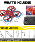 Image of Kids Mini Drone With Altitude Hold And Headless Mode, Two Batteries, Full Propeller Guards, Three Lighting Effects