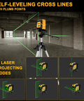 Laser Level With Tripod And Plumb Dots 100 Ft Green Laser Self Leveling Kit With Magnetic Base for construction alignment