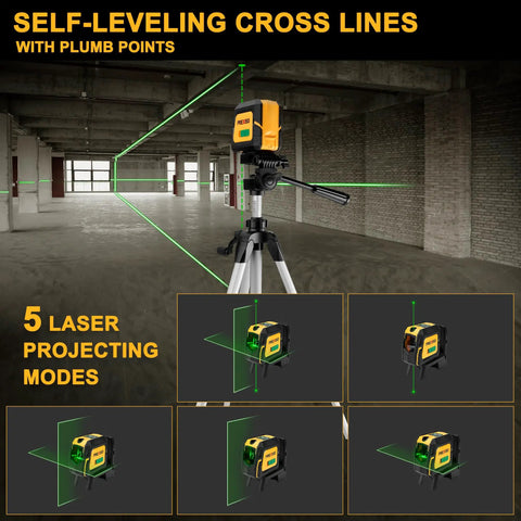 Laser Level With Tripod And Plumb Dots 100 Ft Green Laser Self Leveling Kit With Magnetic Base for construction alignment