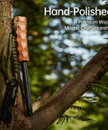 Go To Survival Flint And Steel Fire Starter Kit for Hiking and Camping, all-weather cerium iron rod, walnut handle outdoors