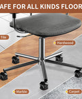 5 Pack Office Chair Wheel Stoppers Cushioned Caster Cups with Felt Bottom Pads for Hardwood Floors and Carpets to Prevent Scratches