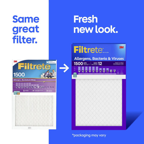 4 Pack 18x24x1 Air Filter MERV 12 And MPR 1500 For Allergens And Viruses, packaging transformation image.