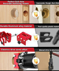 Heavy Duty 6061 Aluminum Door Lock Installation Kit With Router Compatible Door Latch Mortise Tool Jig Set comparison image showing precision cut holes.