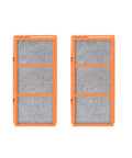 Two Pack 3 In 1 HEPA Air Filter Replacement With Activated Carbon For Holmes And Bionaire Purifiers front view of filters