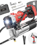 Cordless Grease Gun For Milwaukee 18V Batteries, 12000 PSI High Pressure With 2 In 1 Rotating Handle and 39.4 Inch Hose