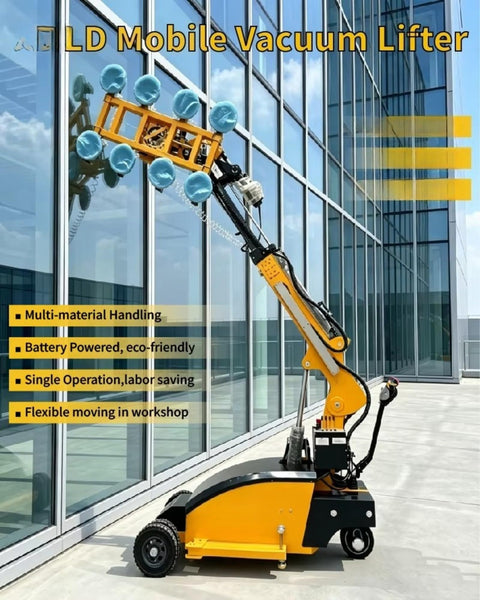 Heavy Duty Electric Vacuum Glass Lifter With Slick Suction Cups For Rock Solid Window Installation and Pro Grade Construction Hauling Jobs That Bring Legit Muscle Without Giving You Any Real Trouble on a job site.