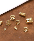 Assorted brass inserts for Heat Set Insert Tool With 14 Tips And Soldering Iron Adapter For 3D Printing Plastic Parts M2 to M8 Threaded Inserts.