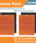 Premium True HEPA Replacement Filter I for C555 Air Purifier, H13 Grade 99.97 Percent 0.3 Micron Filtration, 2 Pack shown