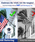 Five Foot Flag Pole Kit With 3x5 American Flag For House Outdoor Use Built Tough Rustproof Stainless Steel Holder Adjustable Four Section Pole 360 Degree Rotating Rings To Prevent Wrapping Black Finish outdoor display
