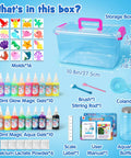 Glow In The Dark Water Fairy Toy Kit For Kids With Aqua Gel And 16 Molds, Includes 20 Gel Tubes, DIY Squishies Maker Set contents