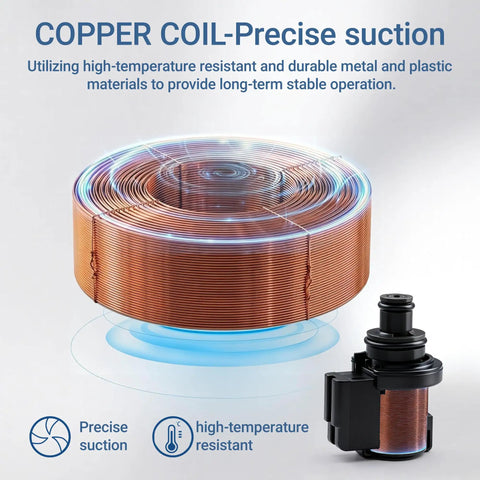 Lock Up Solenoid Torque Converter 3.2-3.7 Ohm Replacement For CVT Transmission Solenoid, black coil and plastic housing
