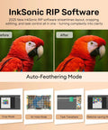 InkSonic RIP software features on A3 DTF Printer R1390 Upgrade With Curing Oven And Laptop 13 Inch Print Width T Shirt Printer