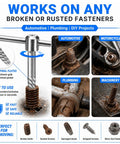 Heavy Duty 35-Piece Screw Extractor And Drill Bit Set For Pulling Broken Studs Stripped Bolts Rusted Seized Fasteners With Left Hand Cobalt Bits Perfect For Tough Auto Plumbing Job Garage Fix It Work on rusted fasteners