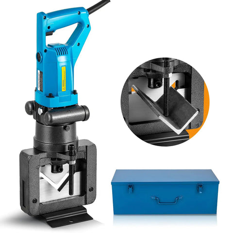 Bonvoisin 1500W Hydraulic Angle Iron Steel Cutter fast cutting up to 60mm with portable case for angle steel bends.