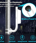 Beefy Outdoor Antenna Mount Pole For Wall Or Pole Install 1.5 Inch OD By 17 Inch Long Universal J Pole Bracket with water-proof cap
