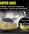 Bristle Free Grill Brush With Steam Cleaning Safe Non Metallic Pad Replaceable Head For Any Grill Grate 17 Inch Long Handle One Fit All Scraper Outdoor BBQ Cleaner Tool Gift For Men Dad
