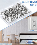Built Tough Number 8 Pan Head Screws Self Tapping Stainless Steel Assorted Fastener Kit 100 Piece Set in clear box for various uses.