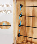 Interior ladder design of Fishing Lures Storage Display Case Wall Cabinet Tackle Box Organizer With Lockable Door