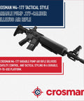 M4-177 Caliber Variable Pump Airgun For Pellets And BBs, Adjustable Power, Black Finish, Side View
