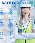 Top Shelf Tinted Safety Glasses Bulk Pack Includes 50 Pieces For Men And Women With Ansi Z87.1 Certification featured on model