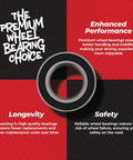 The premium wheel bearing choice by All Balls Racing 25-1424 with enhanced performance features shown against a colorful background.