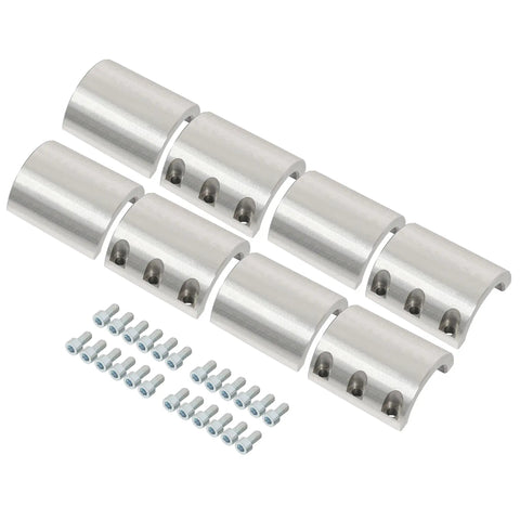 Heavy Duty 4 Pack Split Collar Tube Clamp For UTV Roll Cages Weldable Or Bolt On Mount Fits One And Three Quarter Inch OD Tubing