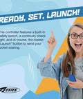 2230 E Launch Controller For Model Rockets And Kits held by excited person, highlighting safe ignition system.