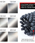 Engine Cylinder Hone Tool 4 1/8 Inch With 240 Grit Ball Brush, Flexible Self Centering Hone For Pro Cylinder Honing And Deburring