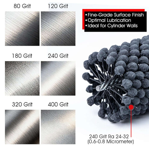 Engine Cylinder Hone Tool 4 1/8 Inch With 240 Grit Ball Brush, Flexible Self Centering Hone For Pro Cylinder Honing And Deburring