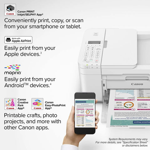Go To Compact All In One Wireless Printer Featuring Automatic Document Feeder Built In Fax And Seamless Mobile Printing For Home Office Inkjet Scanner Copier No Sweat Setup showing mobile printing from a smartphone.