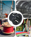 50 Pack Black Snap Bushing for Half Inch Knockouts in electrical and cable environments with durable design