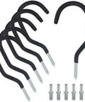 Road Bike Hooks For Garage Walls And Ceilings Heavy Duty Bicycle Hangers displayed; black hooks with screws and anchors included.