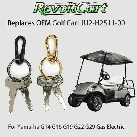Top Rated 4 Pack Golf Cart Ignition Keys Fit Yamaha G14 G16 G19 G22 G29 Drive Electric Gas Models Replacing OEM Ju2H251100 And Eight Thousand Numbers Comes With Bonus Keychains To Secure Your Ride Like A Pro Without Stressful Hassles Anytime.