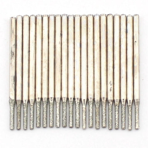 1.5mm Diamond Drill Bits For Stone And Sea Glass Jewelry Making Pack Of 30 Pcs Lapidary Gemstone Drill Bits 2.35mm Shank