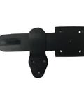 Front view of Vintage Black Iron 5.75 Inch Door Latch With Old School Wrought Iron Finish for doors and gates
