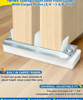 Adjustable Sliding Closet Door Floor Guides With Carpet Risers, 2 Pack, Universal Fit For 3/4 To 1-3/8 Inch Thick Doors, detachable risers