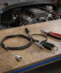 Two Pack Golf Cart Throttle Cable Kit 37 Inch And 21 Inch Exact Fit From Accelerator Pedal To Governor on workshop table