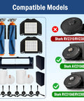 Matrix Robot Vacuum Replacement Parts Kit For RV2310AE RV2320S RV2300S, 15 Piece Bundle With 2 Main Brushes 6 Side Brushes 2 HEPA Filters 2 Sponge Filters 2 Foam And Felt Filters For Deep Cleaning And Optimal Performance. compatible models chart