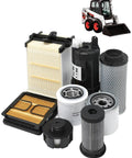 All In One Filter Service Kit For S450 S510 S530 S550 S570 S590 S595 S630 S650 And T450 T550 T590 T595 T630 T650 Heavy Duty Replacement Parts 7221933 7286322 7012303 7221934 7343102 702358 showing various filters and skid loader