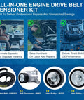 Must Have Serpentine Belt Drive Component Kit With Tensioner And Idler Pulleys For Jeep Compass Patriot 2008 2017 Dodge