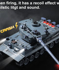 RC Military Tank Tiger I WW2 Battle Toy With IR Battle showing rotating turret and firing effect, detail view.