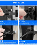 Step-by-step installation of Portable Door Lock For Travel And Home Security, Beefed Up Privacy And Tool Free Install.