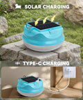 Go To Solar Camping Light For Tent Power Outages, Rechargeable LED Lantern with solar and Type C charging modes