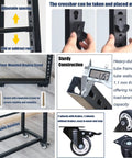 Heavy Duty Garage Mobile Vinyl Wrap Organizer Rack Featuring Adjustable Multi Tier Metal Frame And Smooth Rolling Lockable Casters with sturdy construction