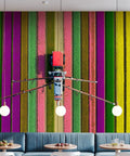 Wall Mural Peel And Stick Self Adhesive Removable Large Wall Decor Scene Of Agricultural Crops Sprayer In A Tulip Field With Springtime View