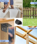 Various uses of 4 Pack L Brackets Corner Braces 4 X 2 X 2 Inch Galvanized Steel Heavy Duty Angle Braces including wood furniture and fences