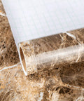Peel And Stick Brown Marble Contact Paper for Countertops and Shelves, Waterproof and Oil Proof, Thick Vinyl Wallpaper Roll