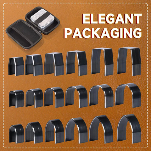 27 Piece Leather Punch Kit With 9 Round Punches And 18 Specialty Punches for leatherworking with EVA case and packaging