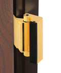 Door Reinforcement Lock With 3 Inch Stop For Extra Home Security, Aluminum Construction, Polished Brass Finish, Quick Install For Protection From Forced Entry Single Pack